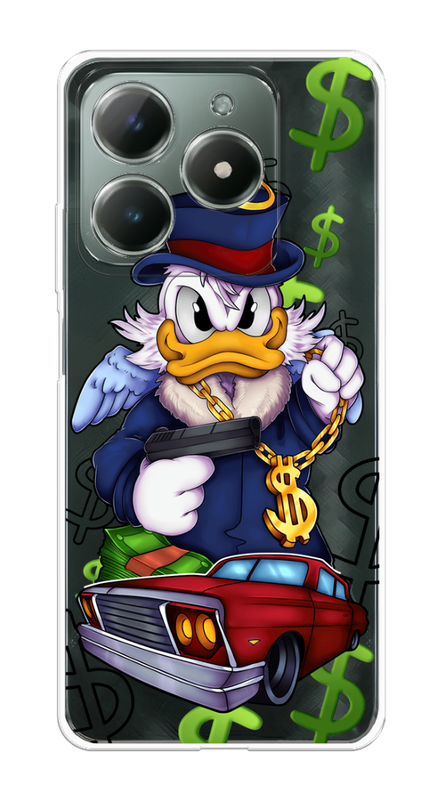 

Чехол на Realme C61 4G (Global) "Scrooge McDuck with a Gold Chain", Красный;синий;белый, 2518050-1