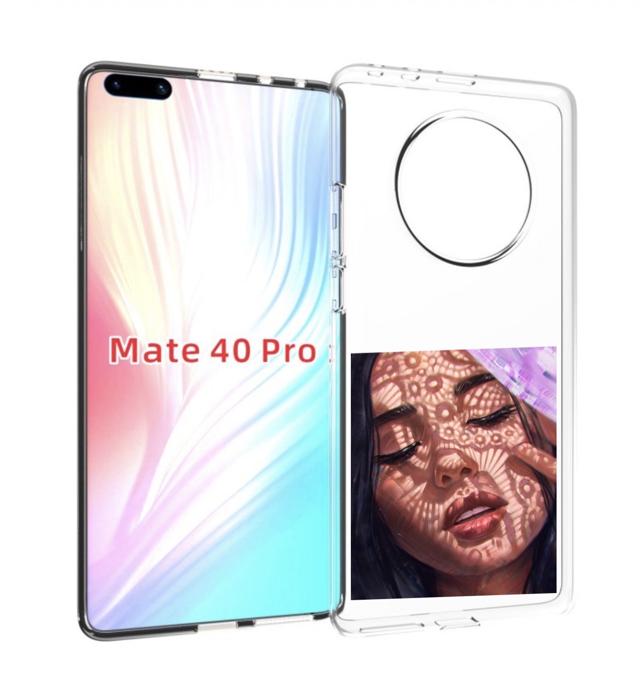 

Чехол MyPads девушка-под-кружевами женский для Huawei Mate 40 Pro (NOH-NX9), Прозрачный, Tocco