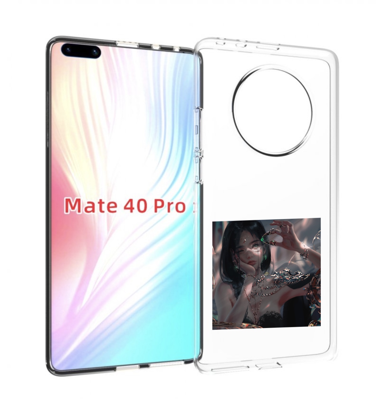 Чехол MyPads девушка-с-алмазом для Huawei Mate 40 Pro (NOH-NX9)