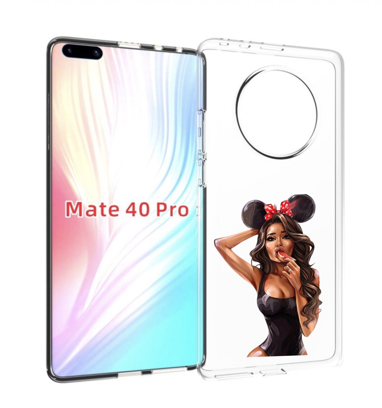 Чехол MyPads девушка-с-грейпфрутом женский для Huawei Mate 40 Pro (NOH-NX9)