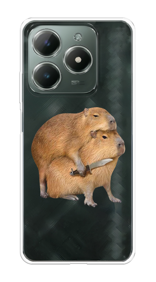 

Чехол на Realme C61 4G (Global) "Капибара с ножом", Бежевый, 2518050-1