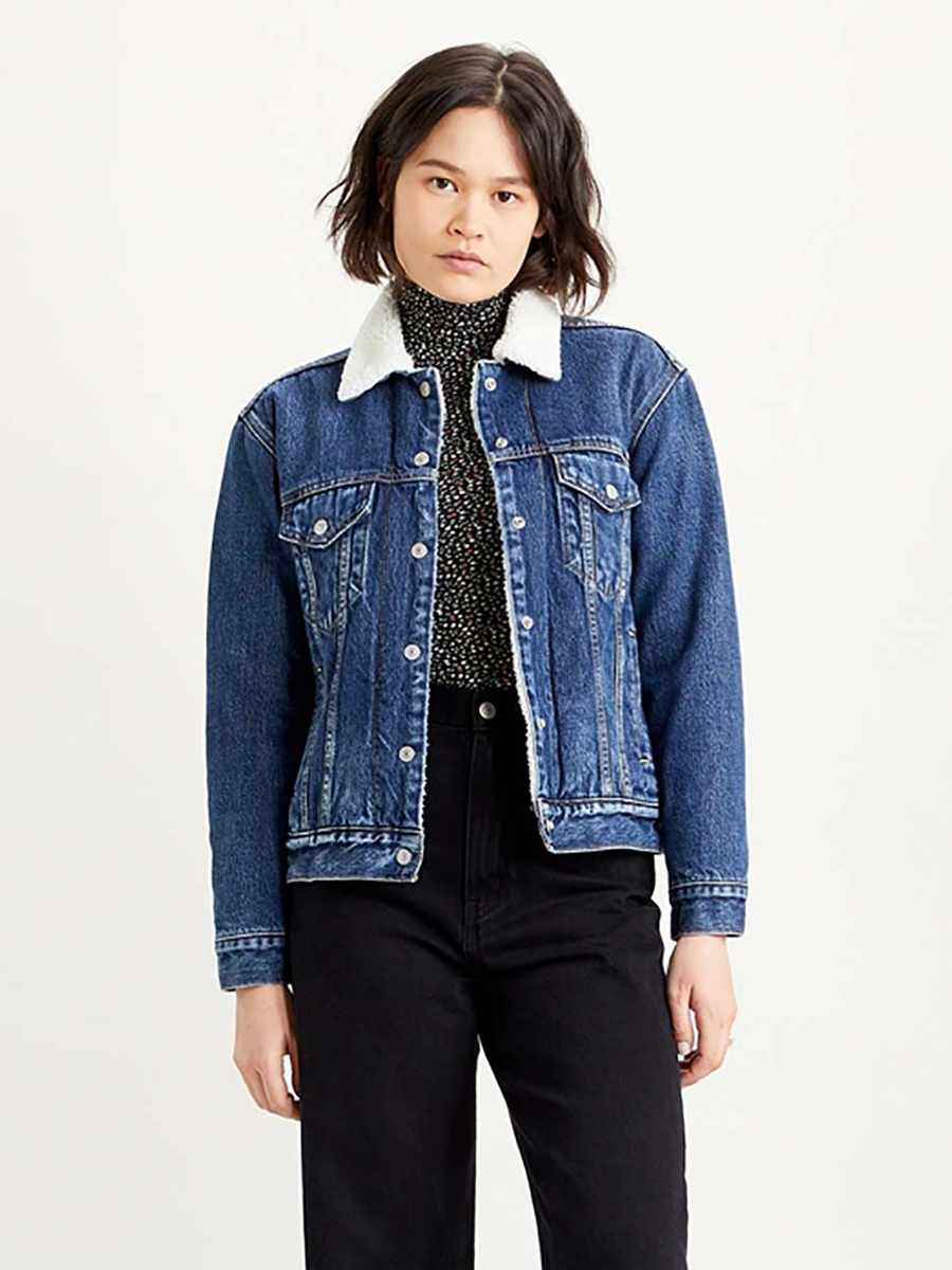 Джинсовая куртка женская Levi's 36137-0034 синяя XL