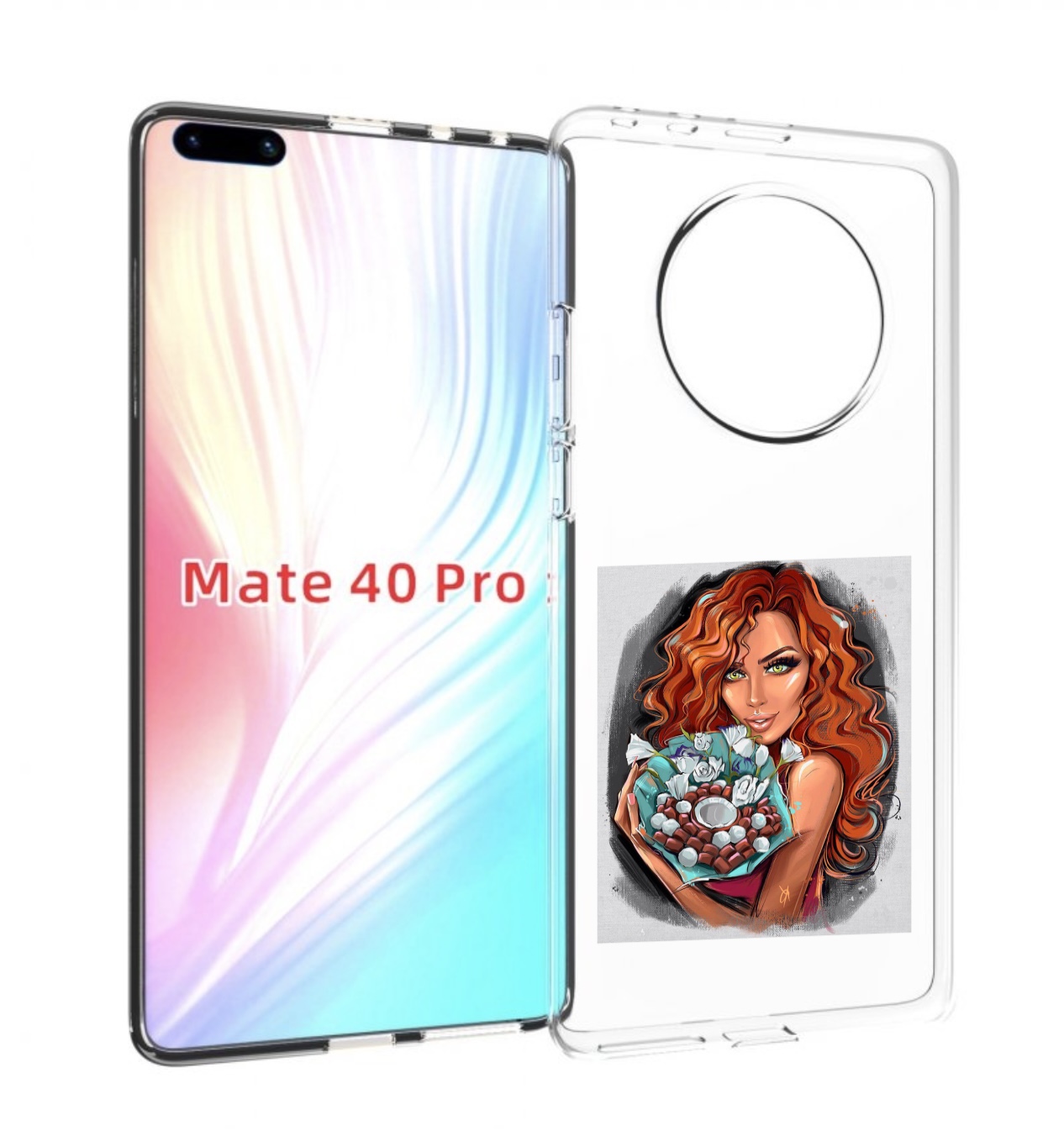 

Чехол MyPads девушка-с-кокосовым-букетом женский для Huawei Mate 40 Pro (NOH-NX9), Прозрачный, Tocco