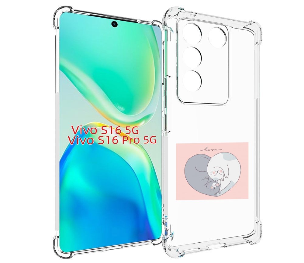 

Чехол MyPads котики-в-форме-сердца для Vivo S16 5G/S16 Pro 5G/V27/V27 Pro, Tocco