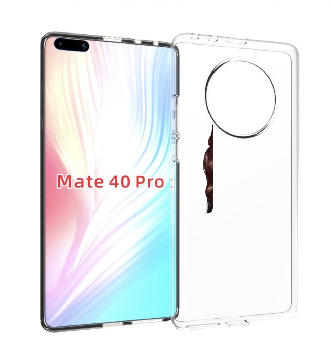 Чехол MyPads девушка-с-модным-чемоданом женский для Huawei Mate 40 Pro (NOH-NX9)