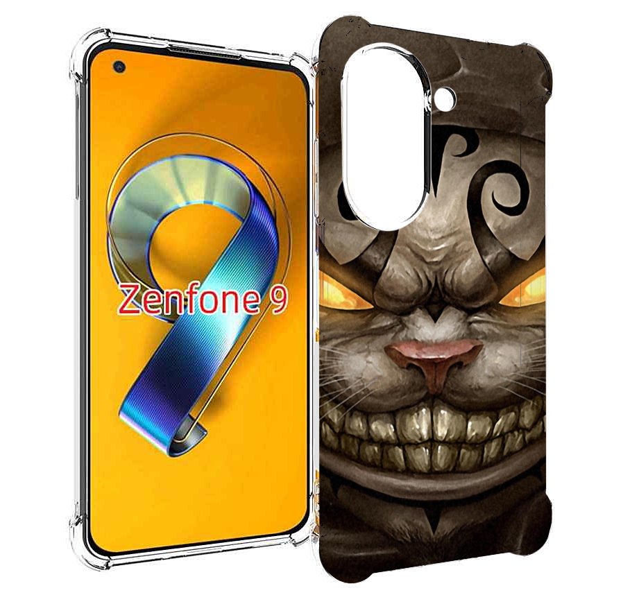 Чехол MyPads злой котик с желтыми глазами для Asus Zenfone 9 (AI2202)