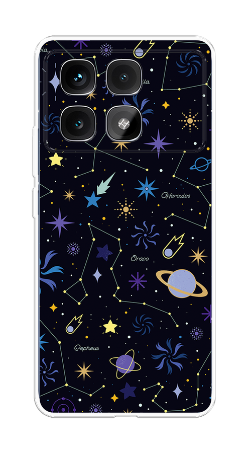 

Чехол на Xiaomi Redmi K70 Ultra "Цветной космос", Желтый, 323050-1