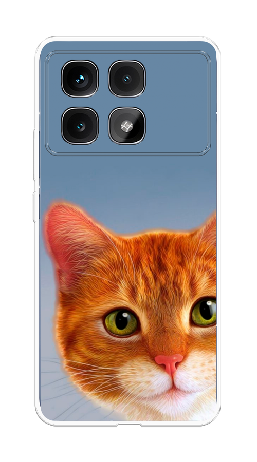 

Чехол на Xiaomi Redmi K70 Ultra "Любопытный котик", Коричневый, 323050-1