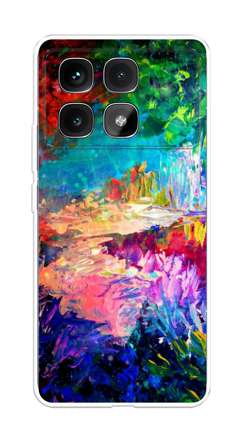 

Чехол на Xiaomi Redmi K70 Ultra "Лес-гуашь", Синий;розовый;зеленый, 323050-1