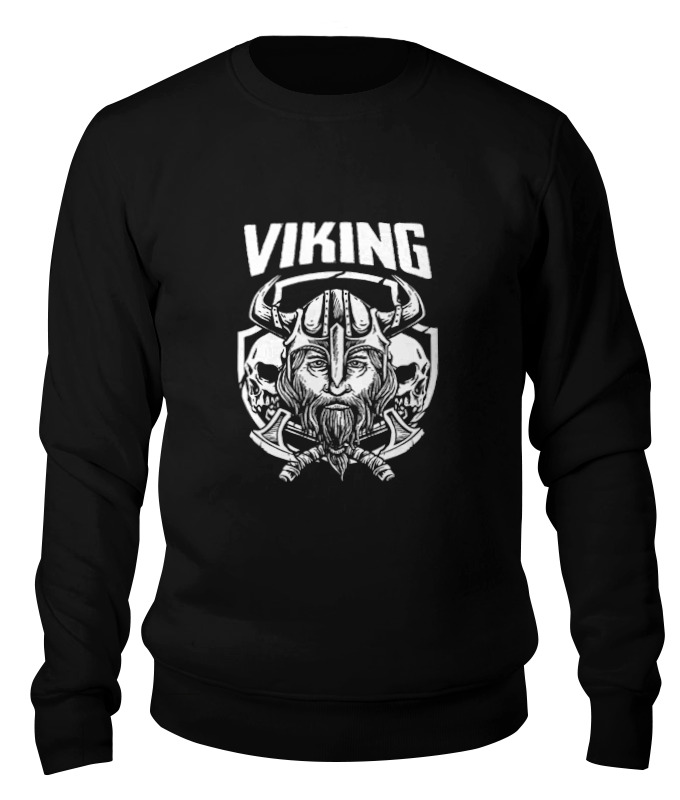 

Свитшот унисекс Printio Викинг черный S, Викинг
