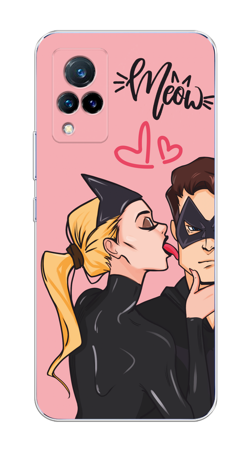 

Чехол Awog на Vivo V21 "Kiss of Cat Woman", Розовый;черный;бежевый, 264350-1