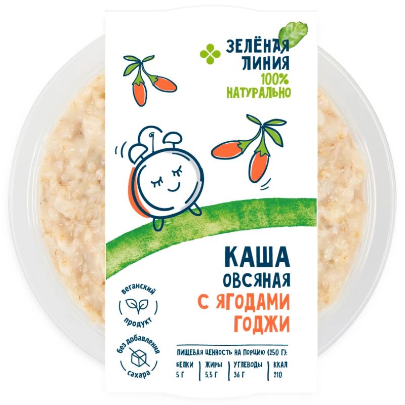 

Каша Зеленая линия овсяная с ягодами годжи 250 г