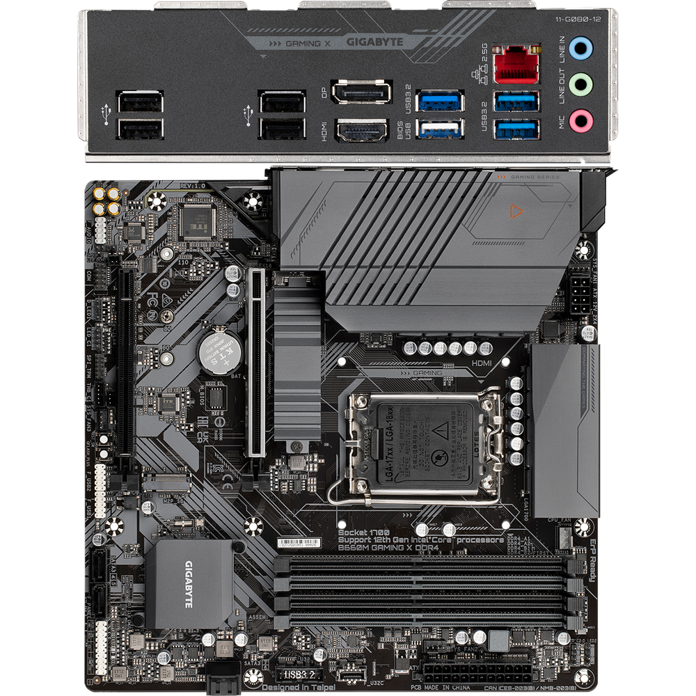 фото Материнская плата gigabyte b660 lga1700 ddr4 ( b660m gaming x ddr4 ) matx, ret