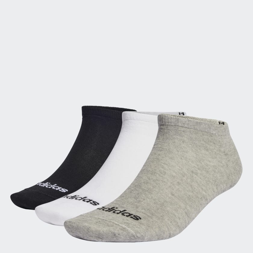 

Комплект носков унисекс adidas Thin Linear серый/белый/черный XS, Thin Linear