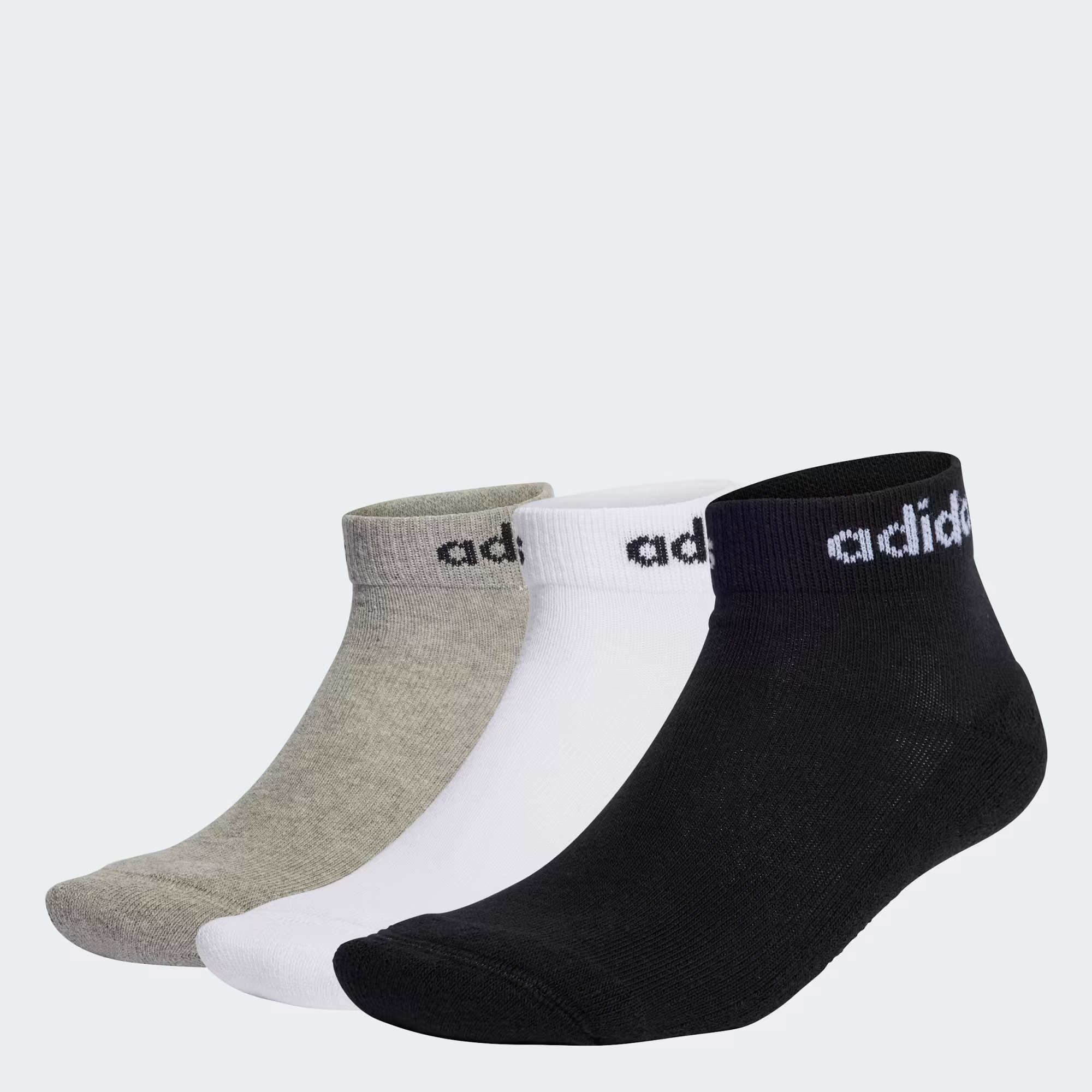 

Комплект носков унисекс adidas Linear Ankle серый/белый/черный S, Linear Ankle