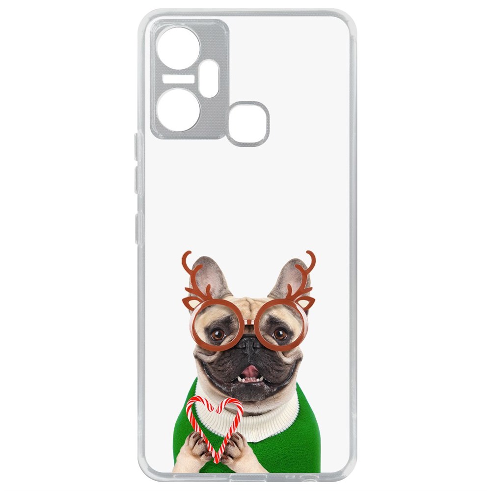

Чехол-накладка Кейс Новогодний француз для Infinix Smart 6 Plus, Прозрачный