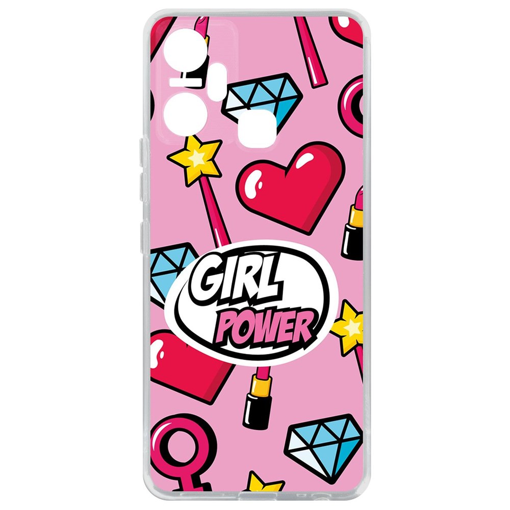 

Чехол-накладка Кейс Girl Power для Infinix Smart 6 Plus, Прозрачный
