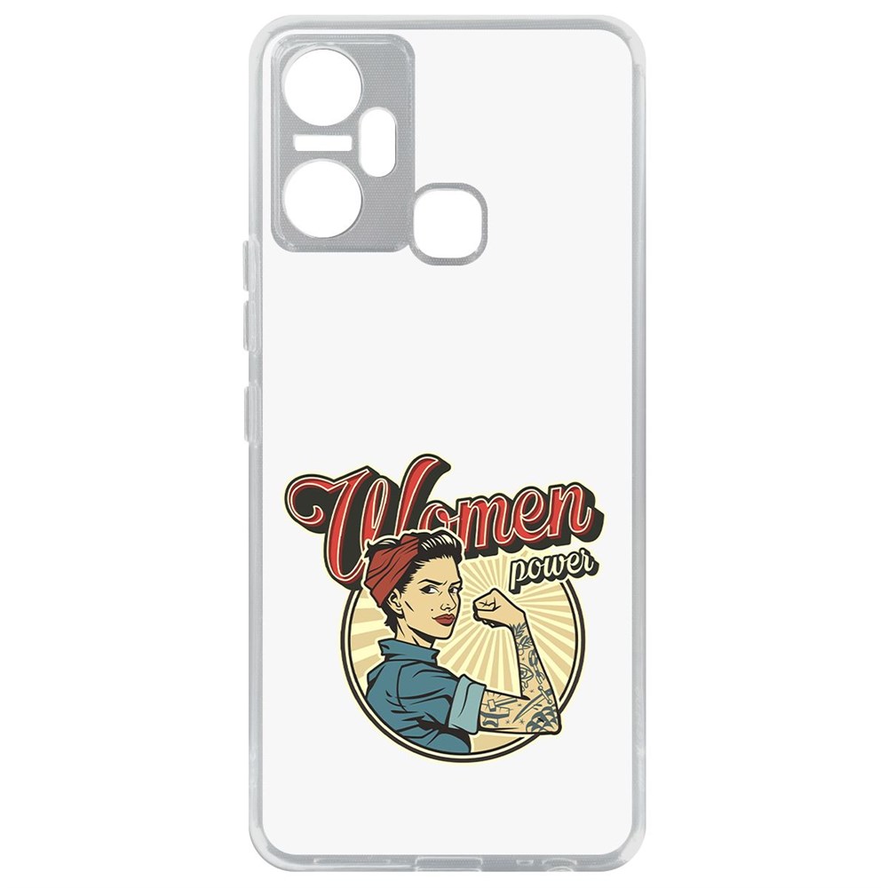 

Чехол-накладка Кейс Women Power для Infinix Smart 6 Plus, Прозрачный
