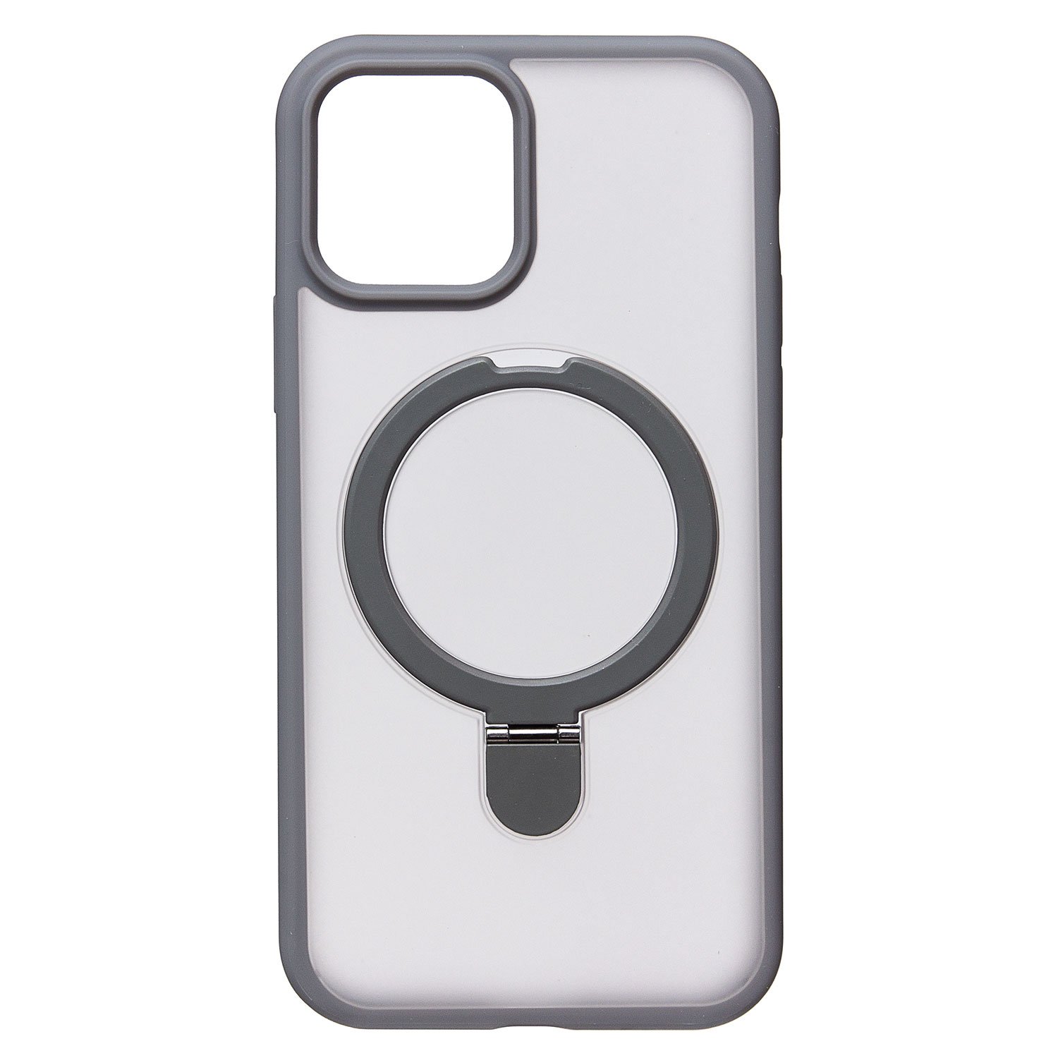 

Чехол для iPhone 12, iPhone 12 Pro силиконовый MagSafe с подставкой серый