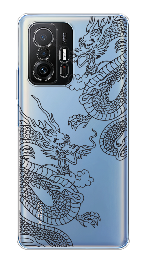 

Чехол на Xiaomi Mi A1/5X "Два китайских дракона", Серый;черный, 32350-1