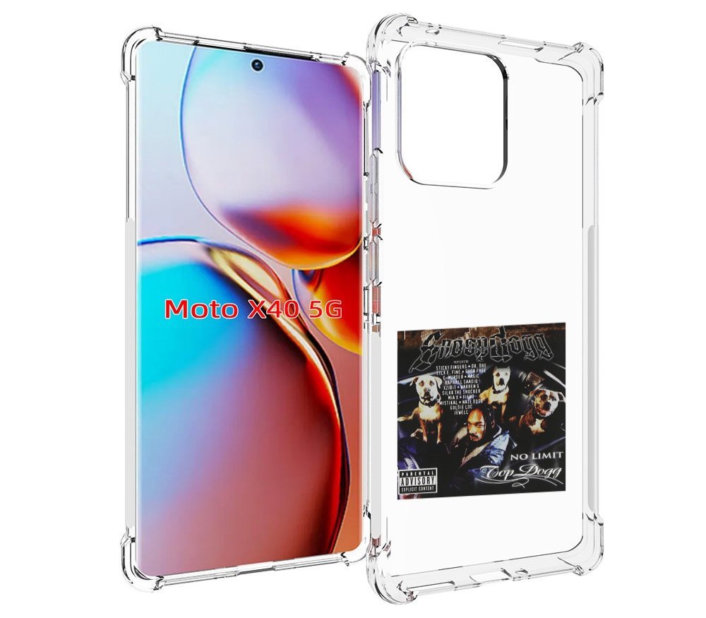 

Чехол MyPads Snoop Dogg NO LIMIT TOP DOGG для Motorola Moto X40, Прозрачный, Tocco