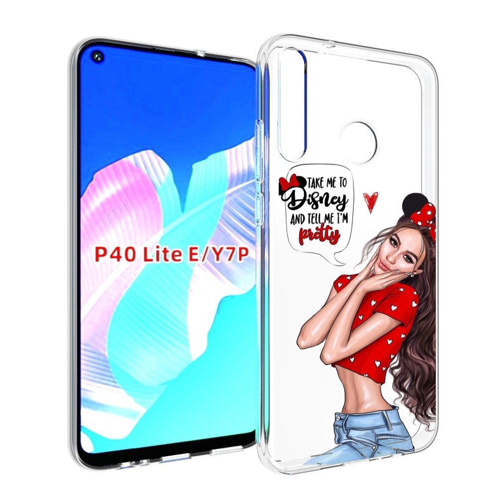 

Чехол бампер MyPads Девушка-Мини женский для Huawei P40 Lite E, Прозрачный, Tocco