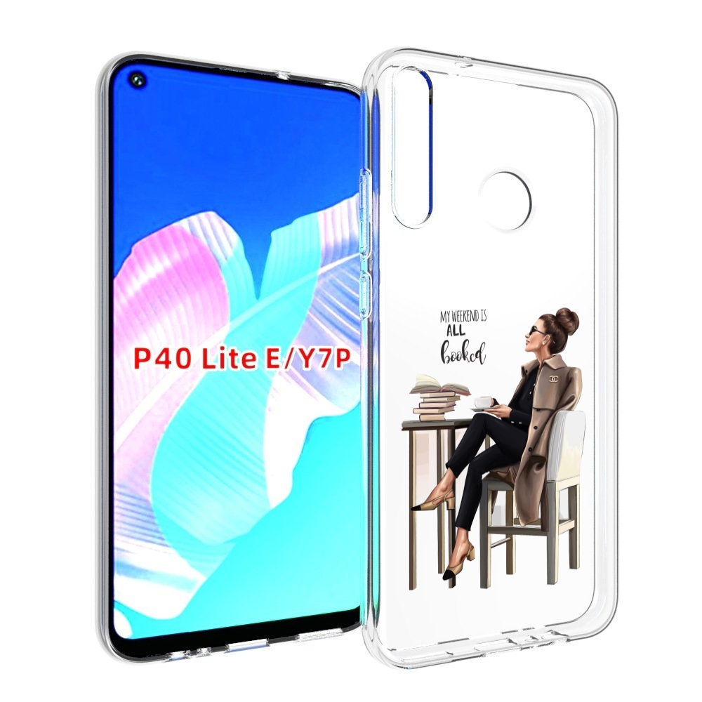 

Чехол бампер MyPads Девушка-в-кофейне для Huawei P40 Lite E, Прозрачный, Tocco