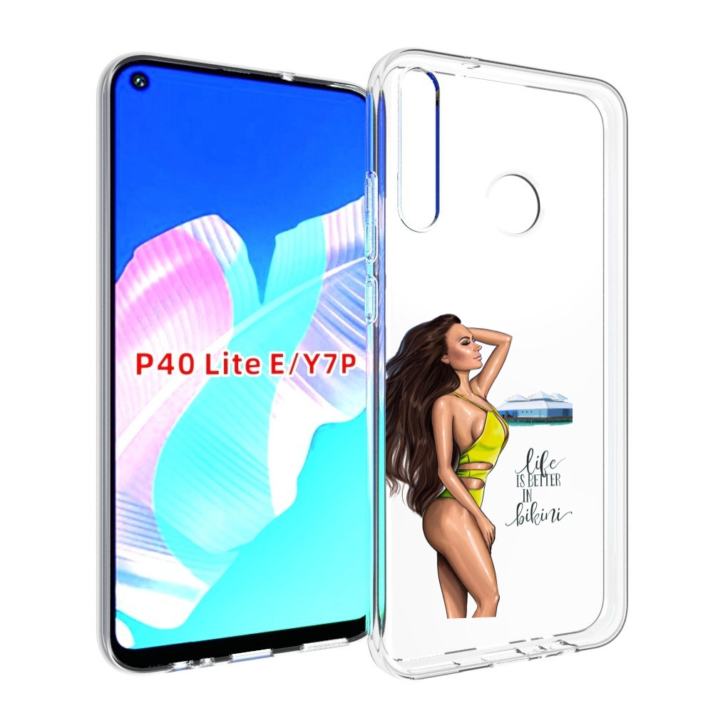 Чехол бампер MyPads Девушка-в-купальнике для Huawei P40 Lite E