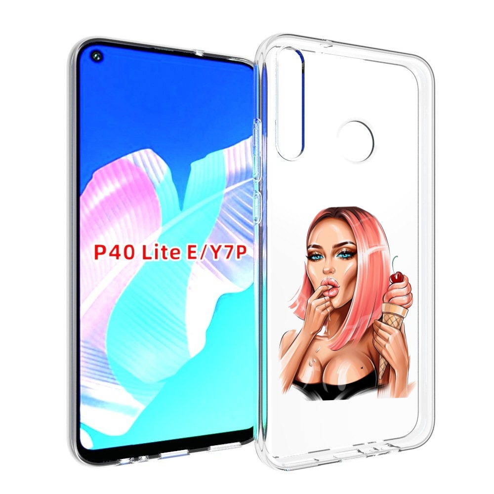 

Чехол бампер MyPads Девушка-и-мороженое женский для Huawei P40 L, Прозрачный, Tocco