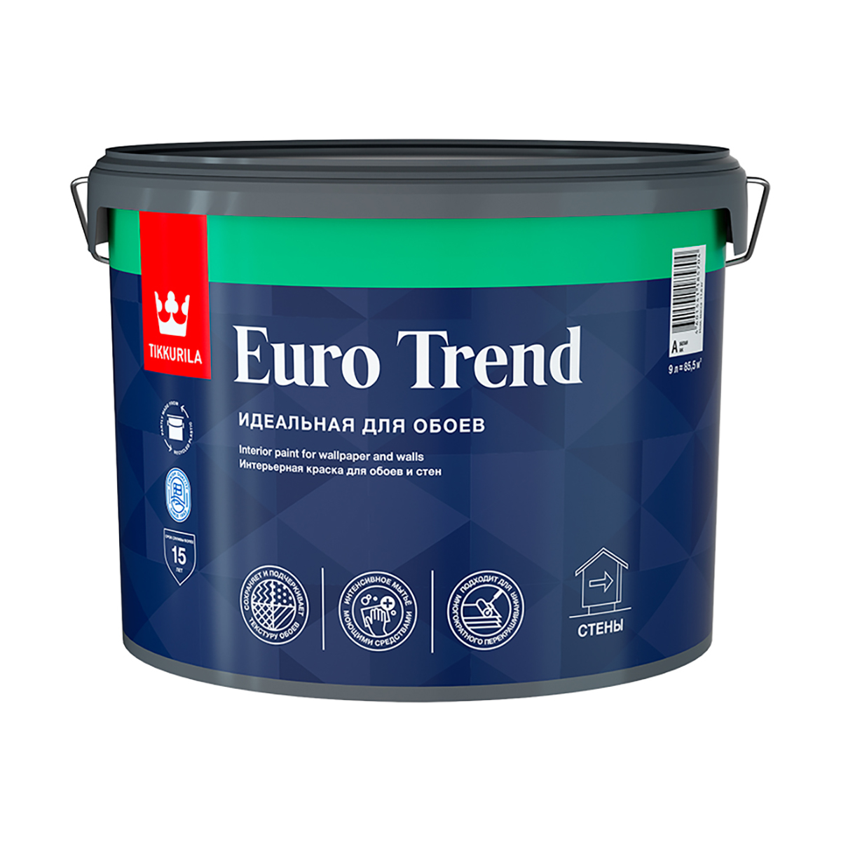 Краска Tikkurila Euro Trend, база A, 9 л