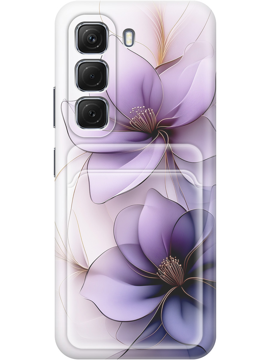 

Силиконовый чехол на Infinix Hot 50 4G с принтом "Сиреневые цветы" с карманом для карты, Белый;прозрачный;серый;фиолетовый, 786718721