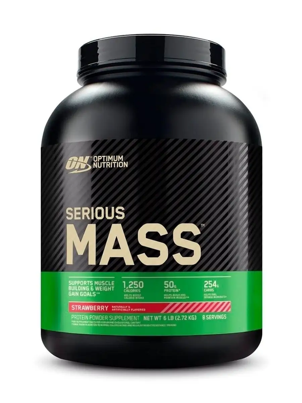 Гейнер Optimum Nutrition Serious Mass, 2700 г, strawberry