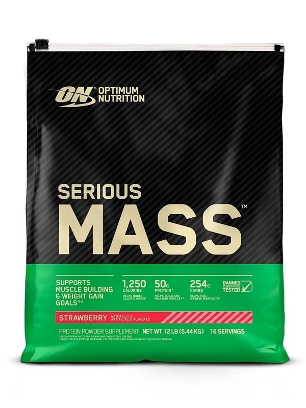 Гейнер Optimum Nutrition Serious Mass, 5460 г, strawberry