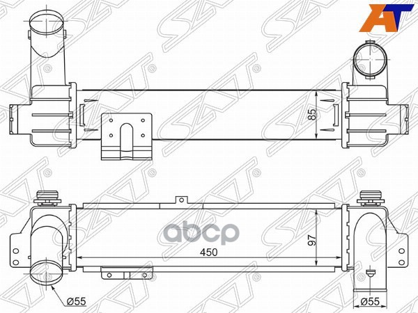 

Радиатор Интеркуллера Kia Sorento 03-06 (140л.С.) Sat арт. ST-28190-4A160