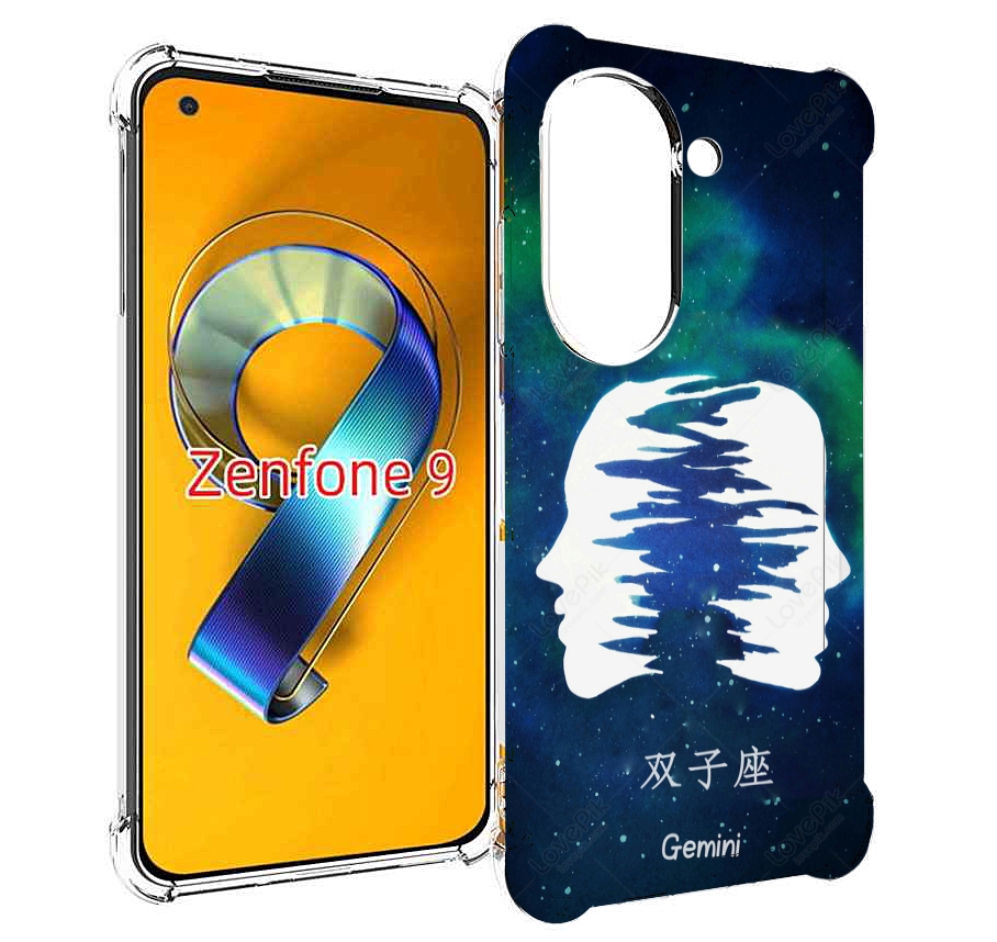 

Чехол MyPads знак зодиака близнецы 6 для Asus Zenfone 9 (AI2202), Прозрачный, Tocco