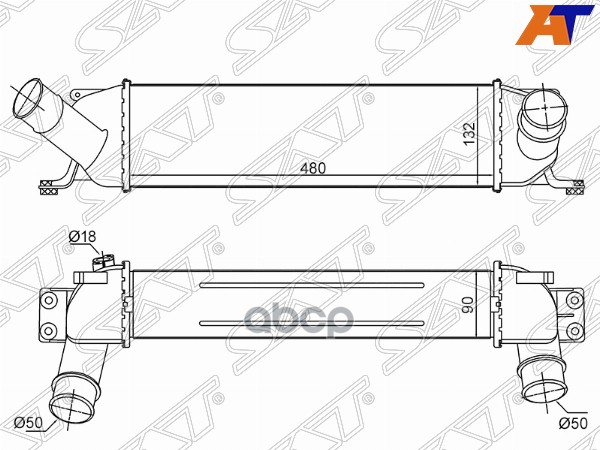 

SAT ST-28190-4A481 Интеркуллер HYUNDAI STAREX/H1 07- 1шт