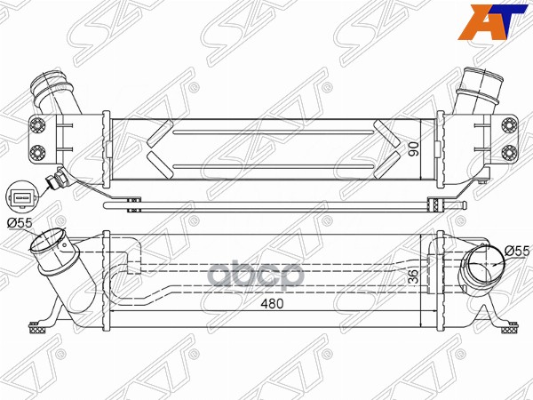 

Sat Радиатор Интеркулера Hyundai H-1/Starex 07-