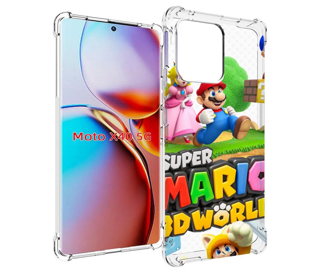 

Чехол MyPads Super Mario 3D World для Motorola Moto X40, Прозрачный, Tocco