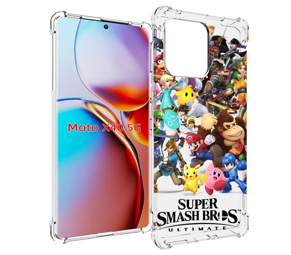 

Чехол MyPads Super Smash Bros для Motorola Moto X40, Прозрачный, Tocco