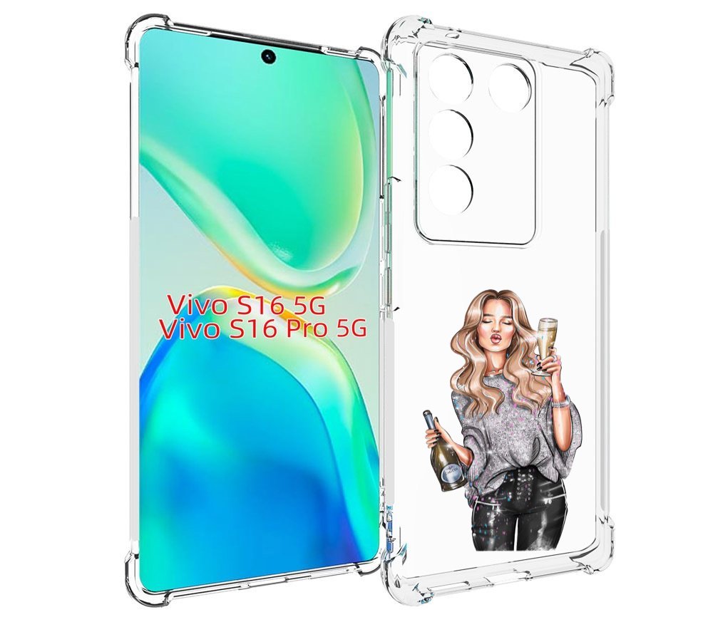 

Чехол MyPads красивая-любительница-шампанского женский для Vivo S16 5G / S16 Pro 5G / V..., Tocco