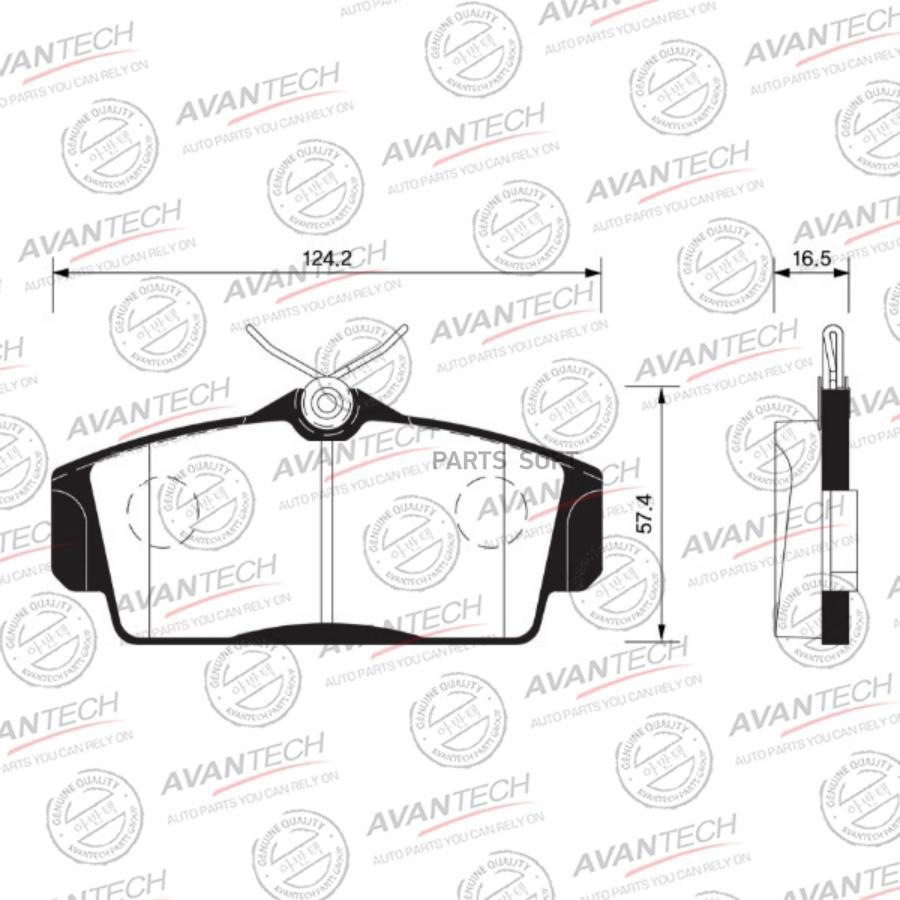 

Тормозные колодки AVANTECH передние дисковые av728