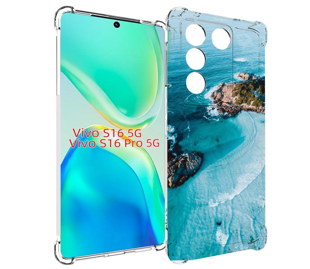 

Чехол MyPads красивый голубой залив для Vivo S16 5G/S16 Pro 5G/V27/V27 Pro, Tocco