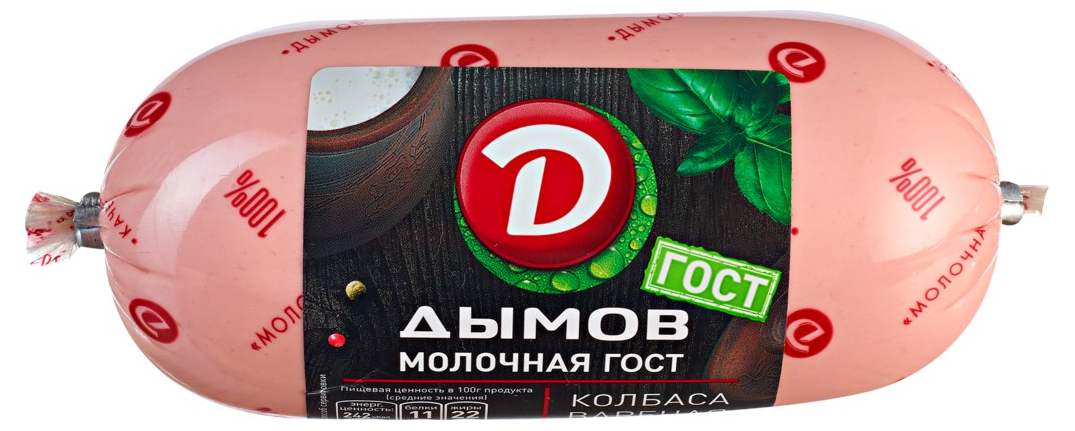 

Колбаса Дымов Молочная вареная 450 г