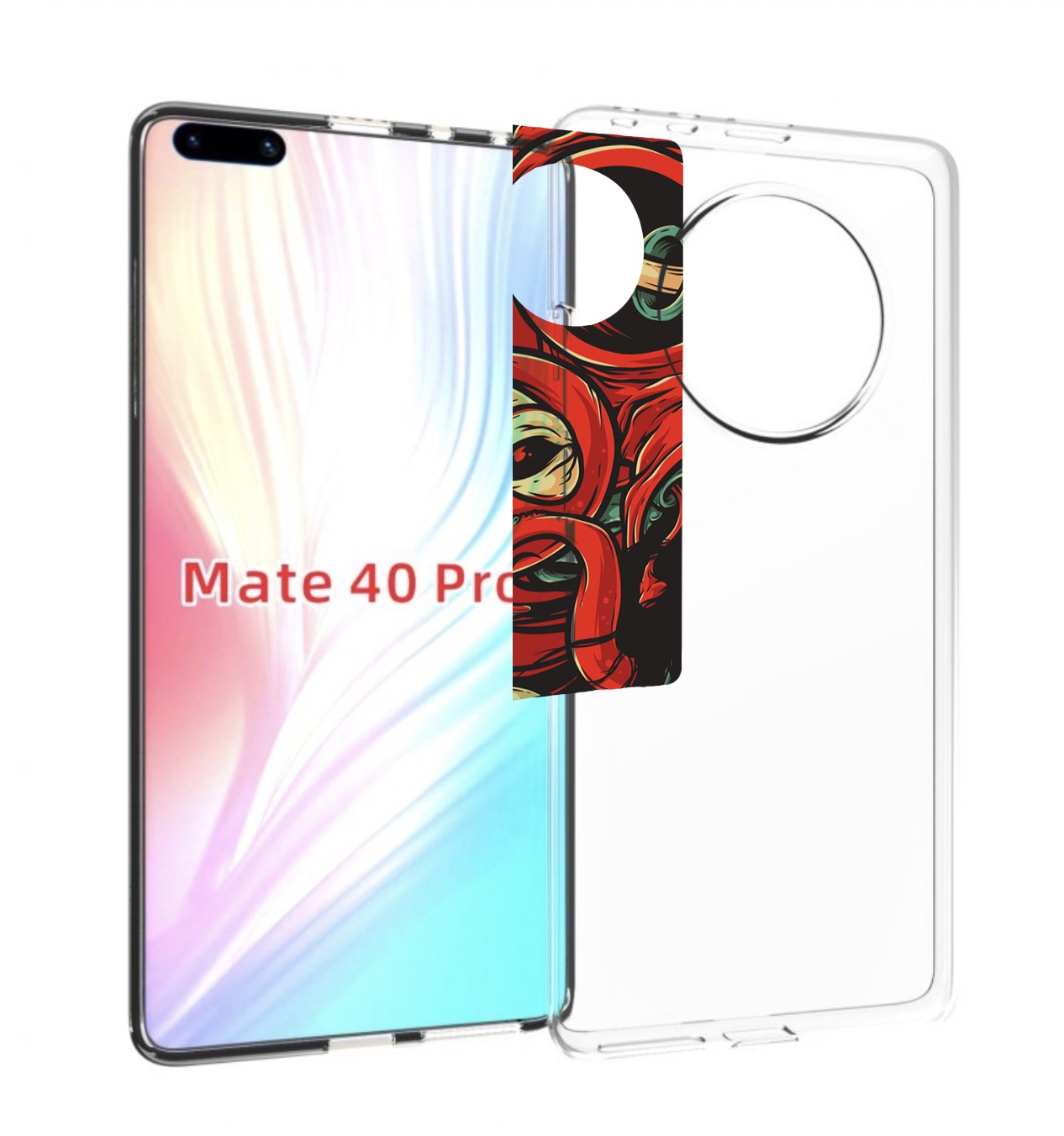 

Чехол MyPads девушку-съедает-осьминог для Huawei Mate 40 Pro (NOH-NX9), Прозрачный, Tocco