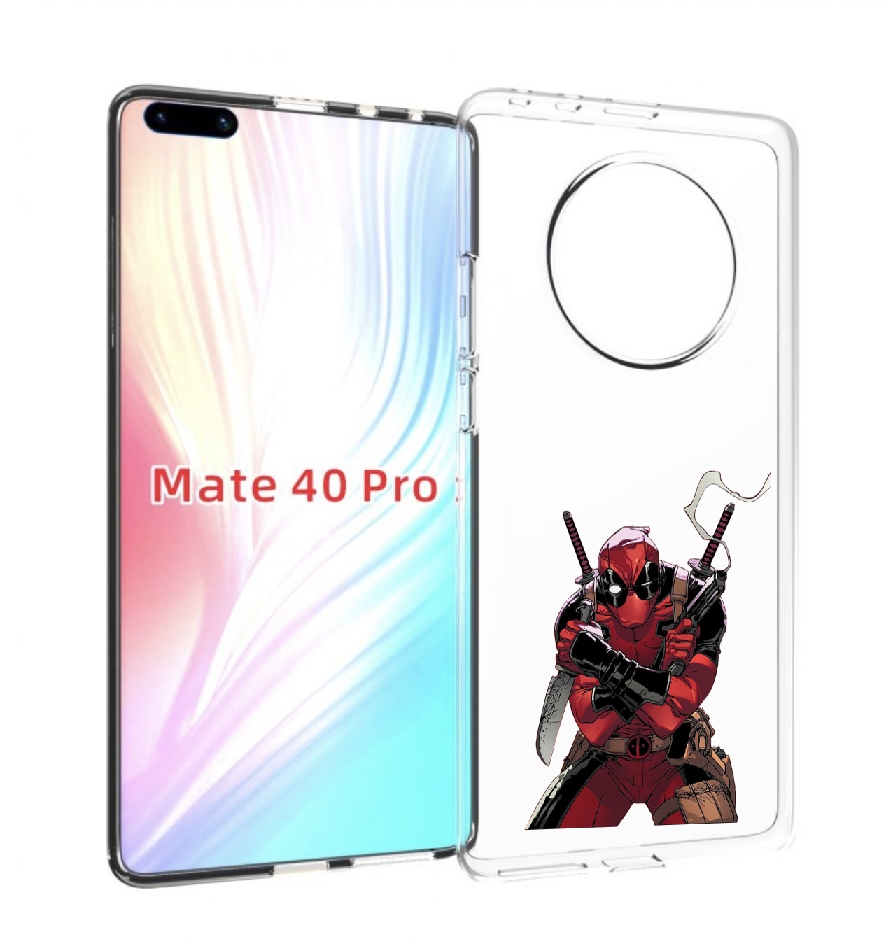 

Чехол MyPads дедпул-подмигивает для Huawei Mate 40 Pro (NOH-NX9), Прозрачный, Tocco