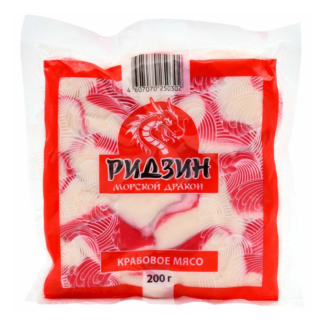 

Крабовое мясо Морской дракон Ридзин свежемороженое 200 г