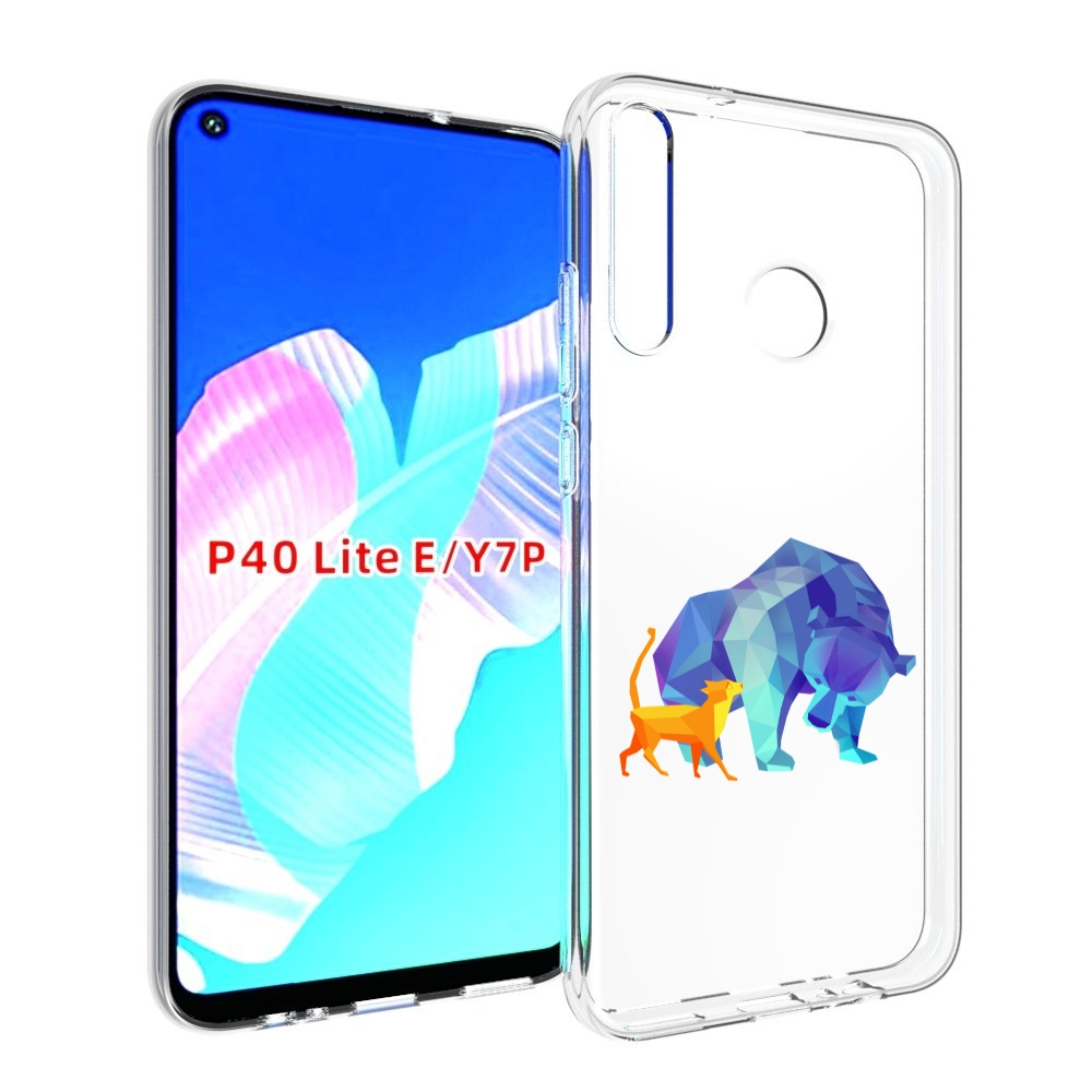 

Чехол бампер MyPads Кот-и-медведь для Huawei P40 Lite E, Прозрачный, Tocco