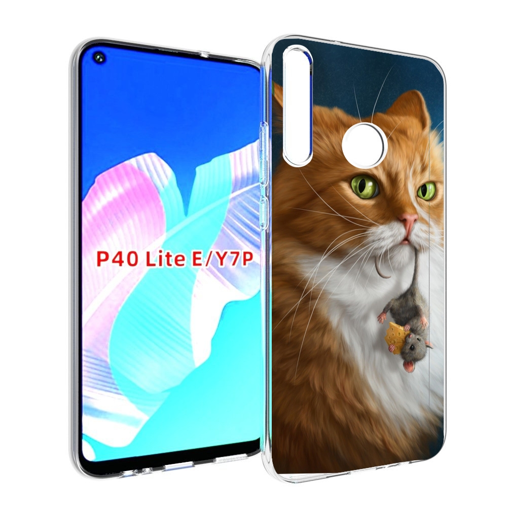 Чехол бампер MyPads Кот-и-мышь для Huawei P40 Lite E