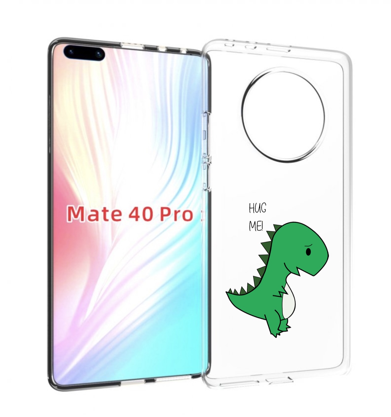 

Чехол MyPads динозаврик для Huawei Mate 40 Pro (NOH-NX9), Прозрачный, Tocco