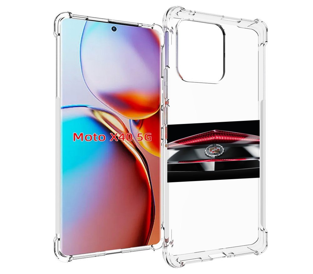 

Чехол MyPads cadillac 3 мужской для Motorola Moto X40, Прозрачный, Tocco